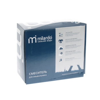 Смеситель для умывальника Milardo Stripe STRSB00M01 короткий излив, рычажный Смеситель для умывальника Milardo Stripe STRSB00M01 короткий излив, рычажный