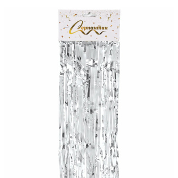 Дождик 2м "Классика", Серебро