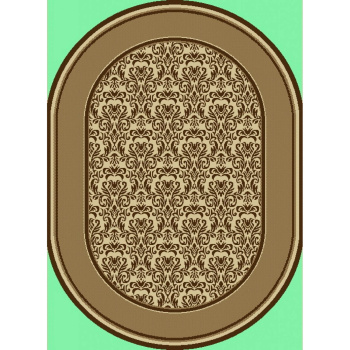 Ковер 600х1100 мм Витебские ковры, безворсовый, овал, 0.58 м², коричневый