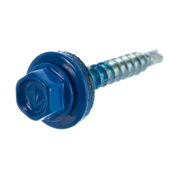 Саморезы кровельные BROZEX пакет 4,8*35 (10шт) RAL 5005 насыщенный синий *10/100