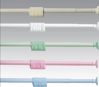 Карниз для ванной AQUADOMER, прямой, 110-205 см, с кольцами, белый