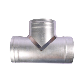 Тройник-сэндвич 90* d.120х200 нерж/оцин 0,5мм/0,5мм AISI 439 *1