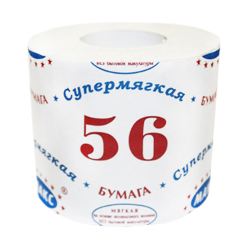 Бумага туалетная Супермягкая 56 со втулкой Белая 45м (арт.109) *48