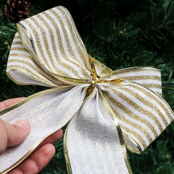 Бант праздничный "Ретро", золотой, серебряный, 20 х 21 см   4451535