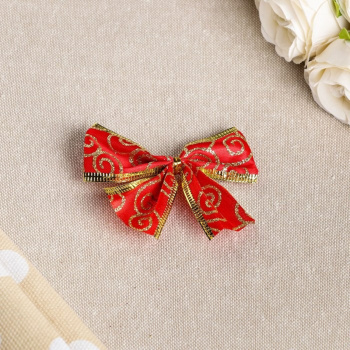 Бант праздничный "Палермо", красный, 8 х 7 см 7487992