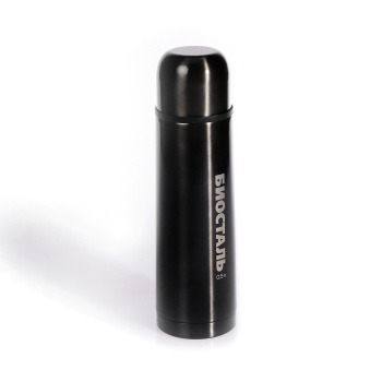 Термос нерж."Биосталь" 0,5л Узк.горло "вороненая сталь" NB-500V *1/12