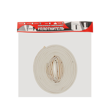 Уплотнитель 12 м TYTAN, 12х10 мм, промышленный, профиль D, белый