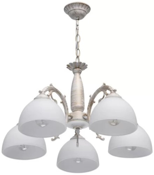 Люстра De City Ариадна, Е27, 5 ламп, 60 Вт, цвет белый