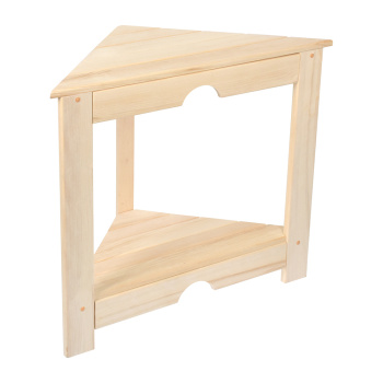 Столик угловой 70х50х60см с полкой, из лиственных пород, "Банные штучки" в кор./2