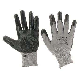 Перчатки ХБ с нитрил облив, 13кл 4нит графит  (арт.4577) Doloni Перчатки ХБ с нитрил облив, 13кл 4нит графит  (арт.4577) Doloni