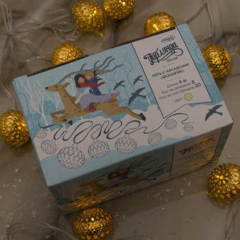 Гирлянда Нить 4м 20LED белый теплый Фонарик прозрачная нить 220V IP20 *1/20