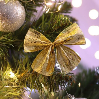 Бант праздничный "Геометрия", золотой, 8 х 7 см 7487988