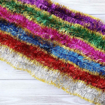 Мишура "Двухцветка" узкая микс *1