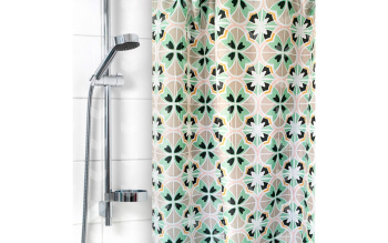 Штора для ванной V-line Восточный орнамент, 180х180 см, полиэстер, с кольцами