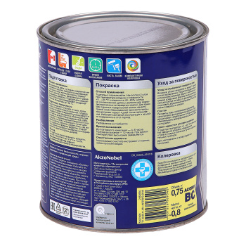 Краска акриловая 0.75 л для пола и лестниц DULUX, база BC, полуглянцевая