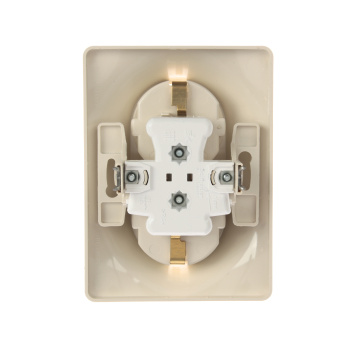 Розетка "Glossa" СП 2-мест. бежевая c/з GSL000224 *1/10