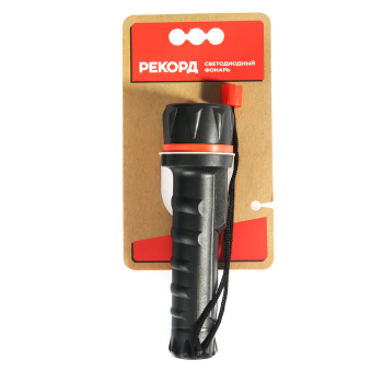 Фонарь ручной Рекорд резиновый 3 светодиода (2хR6) ММ-0203 22694 *1/10/60 Фонарь ручной Рекорд резиновый 3 светодиода (2хR6) ММ-0203 22694 *1/10/60