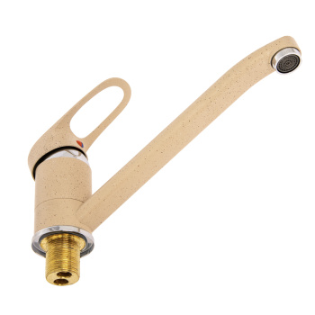 Смеситель для кухни Эверест В49-0258 длинный излив (бежевый) *1/10