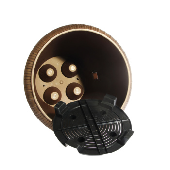 Кашпо пластм. "Lе Jardin"28,8л d верха 450мм h370мм дрен.реш.,прикорн.вент.,Колёса Бронза107-7К*1