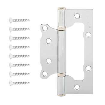 Петля без врезки 125*75*2,5мм ХРОМ CR (комплект 2шт.) AVERS *1/6/48