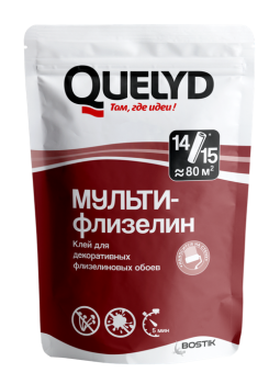 Клей для обоев флизелиновый 450г "Мульти-флизелин" Quelyd  80м2  * 1/16/480