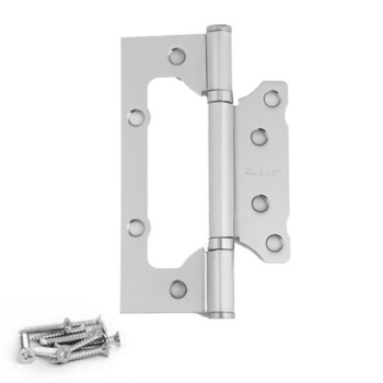 Петля без врезки 125*75*2,5мм НИКЕЛЬ матовый NIS (комплект 2шт.) AVERS *1/6/48