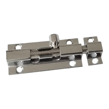 Шпингалет ХРОМ 70мм "ZY-710C" без пружины/205060 ТРОДОС *1/30