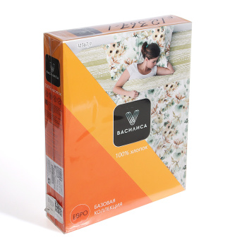 Постельное белье евро бязь Василиса 123671 Flaurel  нав70*70,пр200*220 *15