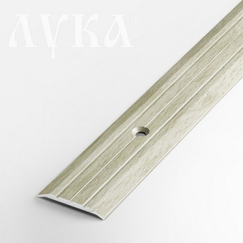 Порог-стык одноуровневый 25х1800 мм Лука ПС 01, дуб выбеленный