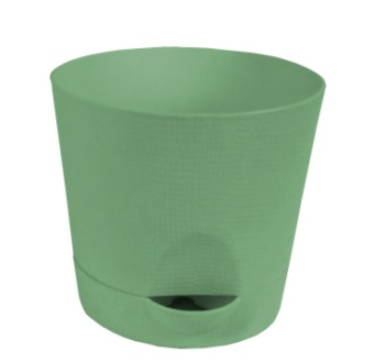Кашпо пластм. "Le Parterre" 0,7л d верха 110мм h110мм с поддоном Зеленый 202-1 (Tek.A.Tek)*1/40