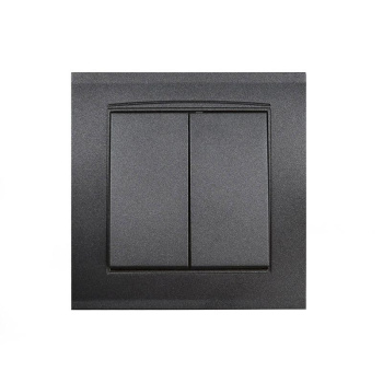 Выключатель "Бриллиант" СП 2кл. графит 10А IP20 UNIVersal 7947403-Gr *10/100