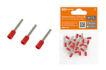 Наконечник-гильза Е1012  1мм2 с изолир. фланцем (20шт) TDM SQ0568-0039 *1/50