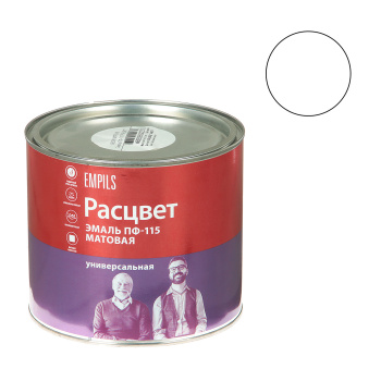 Эмаль алкидная 2.2 кг Расцвет ПФ-115, белая, матовая