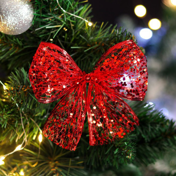 Бант праздничный Боке, красный, 14 х 10 см   4451528