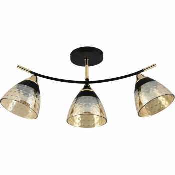 Люстра Reluce 01386-0.3-03, Е27, 3 лампы, 60 Вт, цвет черный/золото