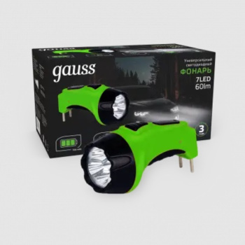 Фонарь ручной Gauss 7LED 60Лм аккумулятор GFL105 *1/12/72 Фонарь ручной Gauss 7LED 60Лм аккумулятор GFL105 *1/12/72