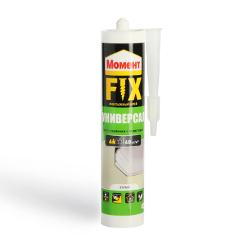Жидкие гвозди 380 г Момент Монтаж ФИКС Универсал, белый Жидкие гвозди 380 г Момент Монтаж ФИКС Универсал, белый