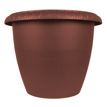 Кашпо пластм. "Lе Jardin"28,8л d верха 450мм h370мм дрен.реш.,прикорн.вент.,Колёс.Бронза Бор107-5К*1