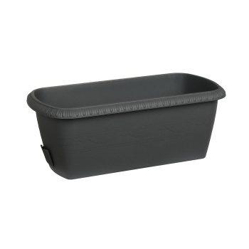 Ящик д/цветов пластм. "Lе Jardin" 40х19х15см с др.реш. прик.вент. Графит108-27 (Tek.A.Tek) *1/10