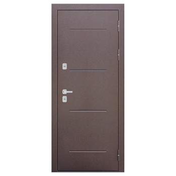 Дверь входная 860х2050х110 мм Ferroni Isoterma, правая, медный антик/астана милки