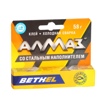 Клей холодная сварка Алмаз со стальным наполнителем, 58 г