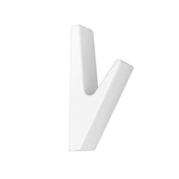 Крючок мебельный БЕЛЫЙ матовый 302230 TRODOS,хедер *10